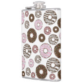 Flasques Motif De Donuts, Donuts Roses, Donuts Brown (Gauche)
