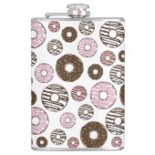 Flasques Motif De Donuts, Donuts Roses, Donuts Brown (Devant)