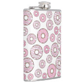 Flasques Motif De Donuts, Donuts Roses, Saupoudrages (Droite)