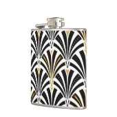 Flasques Motif de fan d'art déco - noir et blanc (Gauche)