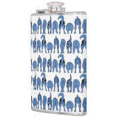 Flasques Motif de fesses de chien bleu (Gauche)