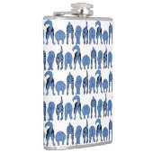 Flasques Motif de fesses de chien bleu (Droite)