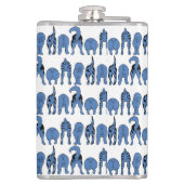 Flasques Motif de fesses de chien bleu (Dos)