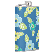 Flasques Motif de fleurs bleues rétro (Droite)