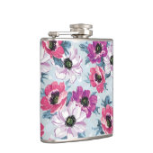 Flasques Motif de fleurs de couleur d'élégance sur le bleu (Droite)