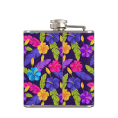 Flasques Motif de fleurs Feuilles tropicales colorées (Dos)