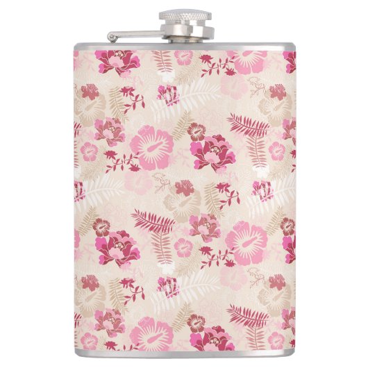 Flasques Motif de fleurs modernes roses mignon (Devant)