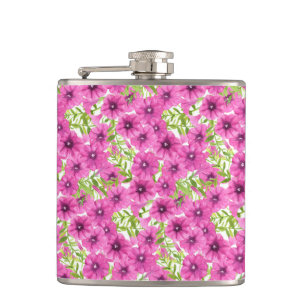 Flasques Motif de fleurs pétunia rose