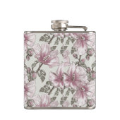 Flasques Motif de fleurs rose amorti de ketmie (Dos)