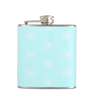 Flasques Motif de flocon de neige bleu givré de Noël