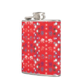 Flasques Motif de flocon de neige moderne Red Christmas (Gauche)