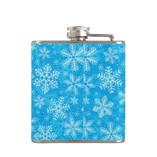 Flasques Motif de flocons blancs (Dos)