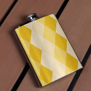 Flasques Motif de forme Rhombus à teinte jaune