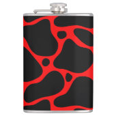 Flasques motif de girafe poster de animal-noire et rouge (Devant)