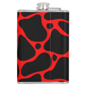 Flasques motif de girafe poster de animal-noire et rouge (Dos)