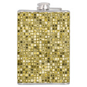 Flasques Motif de grille texturé "Popcorn" jaune clair (Dos)