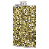 Flasques Motif de grille texturée de Grunge Jaune (Gauche)