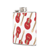 Flasques Motif de guitare rouge (Gauche)