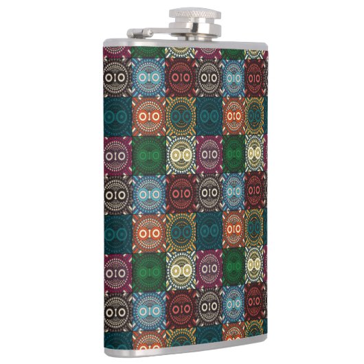 Flasques Motif de hibou multicolore (Droite)