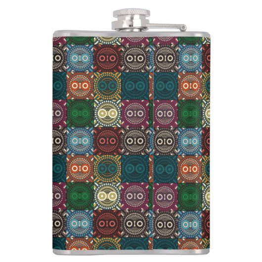 Flasques Motif de hibou multicolore (Dos)