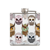 Flasques Motif de hiboux illustrés adorable (Dos)