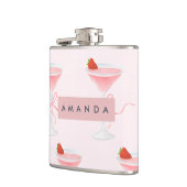 Flasques Motif de jus de fraise Cute Pastel personnalisé (Gauche)