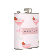 Flasques Motif de jus de fraise Cute Pastel personnalisé (Droite)