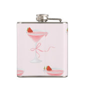 Flasques Motif de jus de fraise Cute Pastel personnalisé (Dos)