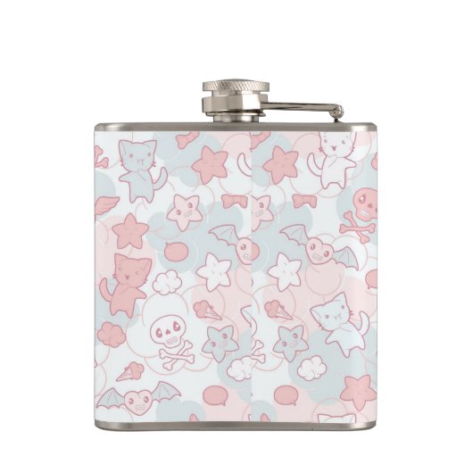 Flasques motif de kawaii avec le griffonnage (Dos)