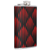 Flasques Motif de ligne abstraite rouge et noire (Droite)