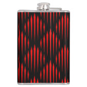 Flasques Motif de ligne abstraite rouge et noire (Dos)