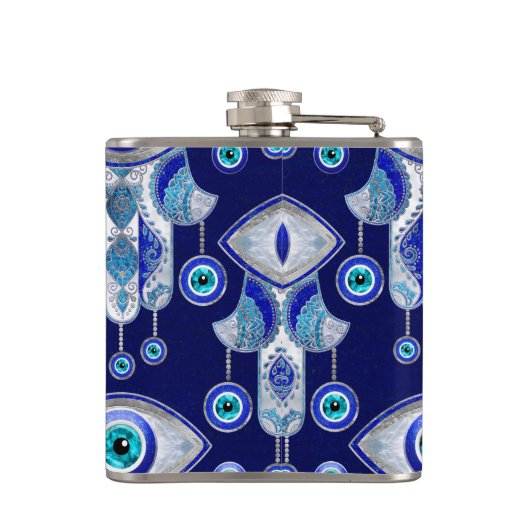 Flasques Motif de l'oeil maléfique Hamsa (Dos)