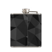 Flasques Motif de maillage géométrique gris foncé noir (Dos)