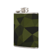 Flasques Motif de maillage géométrique noir foncé de l'armé (Gauche)