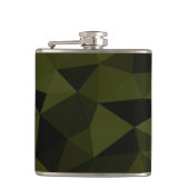 Flasques Motif de maillage géométrique noir foncé de l'armé (Devant)