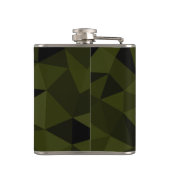 Flasques Motif de maillage géométrique noir foncé de l'armé (Dos)