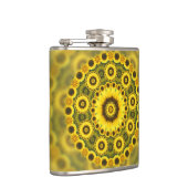 Flasques Motif de mandala de fractale de tournesol de (Droite)