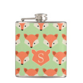 Flasques Motif de Mare Fox sur Green Monogram (Devant)