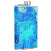 Flasques motif de méduse Abstraite, moderne, turquoise (Droite)