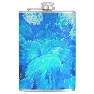 Flasques motif de méduse Abstraite, moderne, turquoise