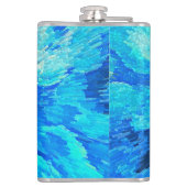 Flasques motif de méduse Abstraite, moderne, turquoise (Dos)