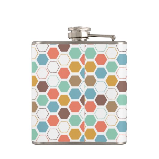 Flasques Motif de module de ruche d'abeille (Dos)