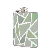Flasques Motif de mosaïque vert olive (Gauche)