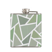 Flasques Motif de mosaïque vert olive (Dos)