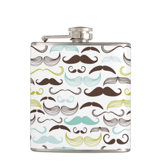 Flasques Motif de moustache, rétro style 2 (Devant)