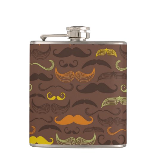 Flasques Motif de moustache, rétro style 5 (Devant)
