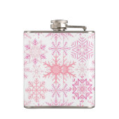 Flasques Motif de neige rose (Dos)