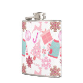 Flasques Motif de Noël rose 02 (Gauche)