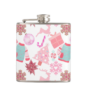 Flasques Motif de Noël rose 02