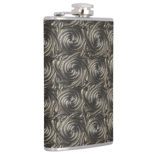 Flasques Motif de noeuds en spirale celtique argenté (Droite)